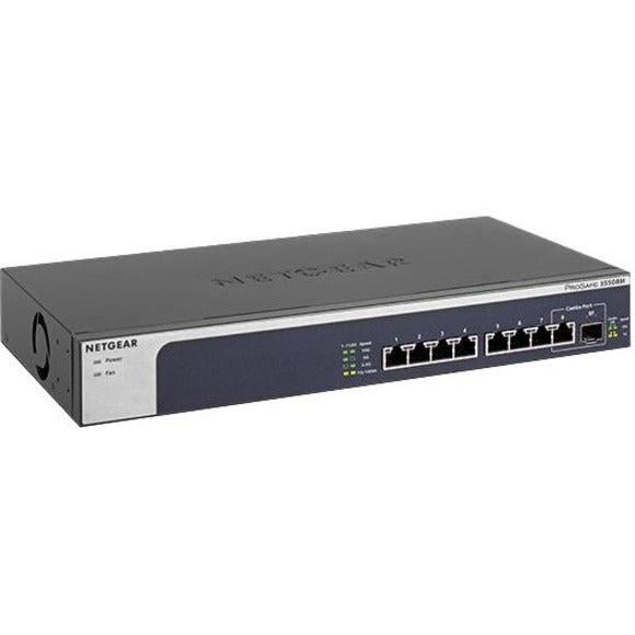 10-Gigabit Multi-Gigabit Switch - 8-Port Unmanaged Network Switch | NETGEAR XS508M-100NAS