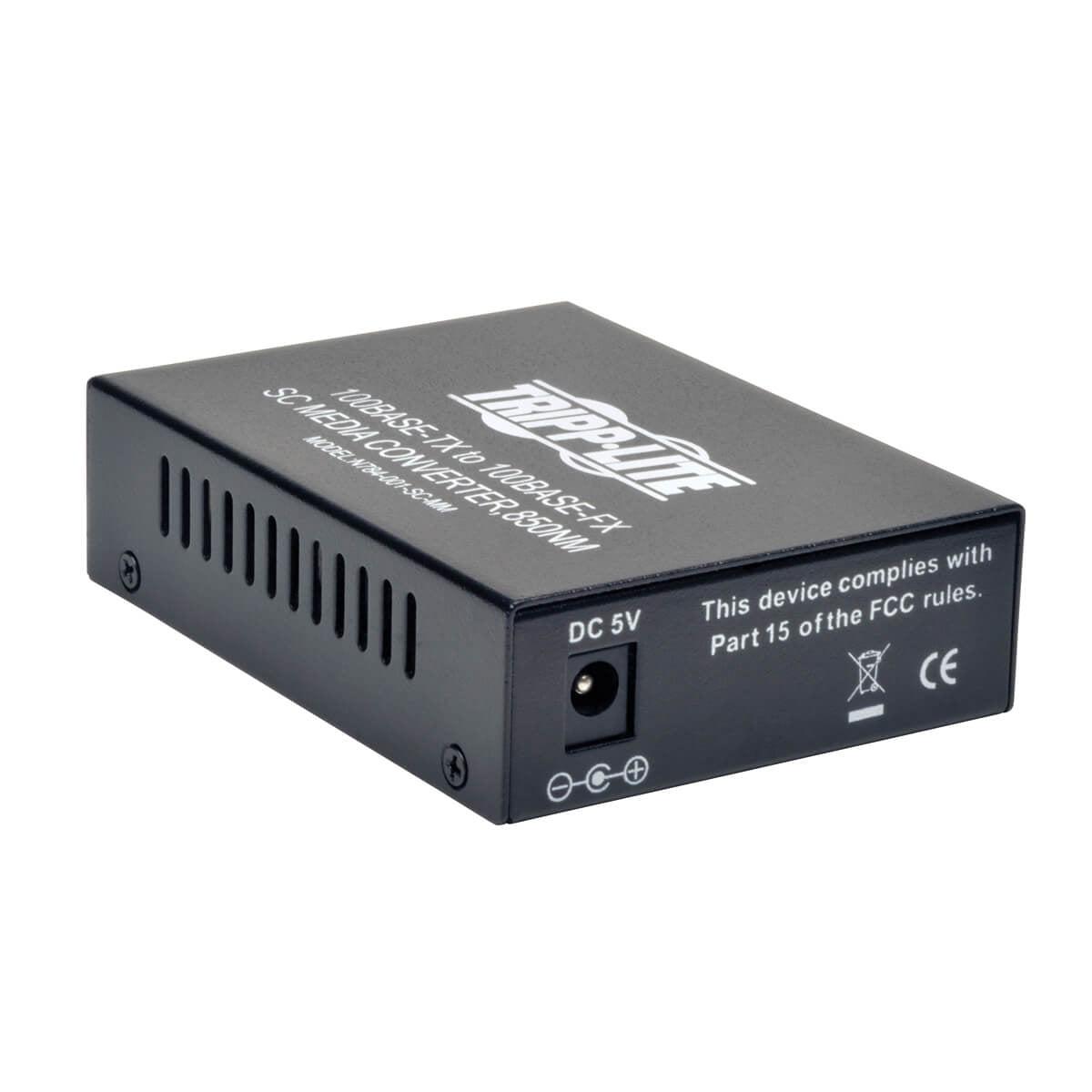 10/100 SC Multimode Fiber Ethernet Media Converter - 550M 850nm Solutions | Tripp Lite N784-001-SC-MM