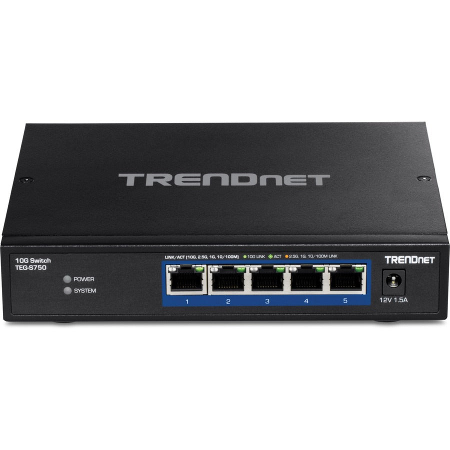 10G Switch Unmanaged - 5-Port Fanless Network Switch | TrendNet TEG-S750