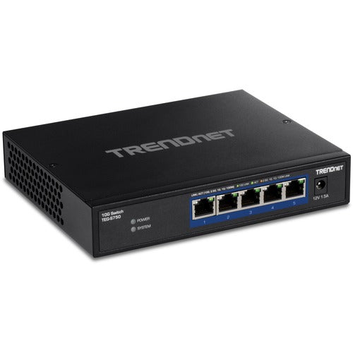 10G Switch Unmanaged - 5-Port Fanless Network Switch | TrendNet TEG-S750