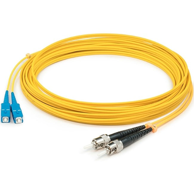 AddOn 10m ST (Male) to SC (Male) Yellow OS2 Simplex Fiber OFNR (Riser-Rated) Patch Cable ADD-ST-SC-10MS9SMF