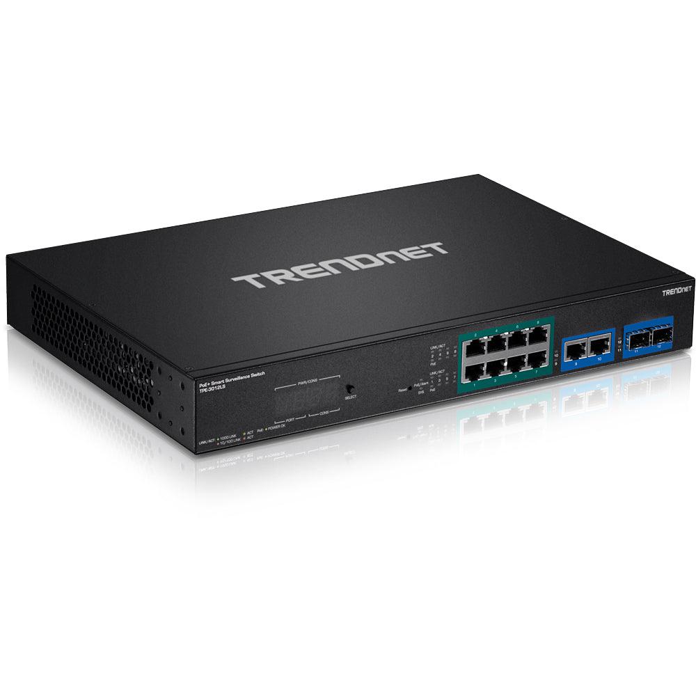 12-Port Gigabit PoE+ Smart Surveillance Switch - TRENDnet TPE-3012LS