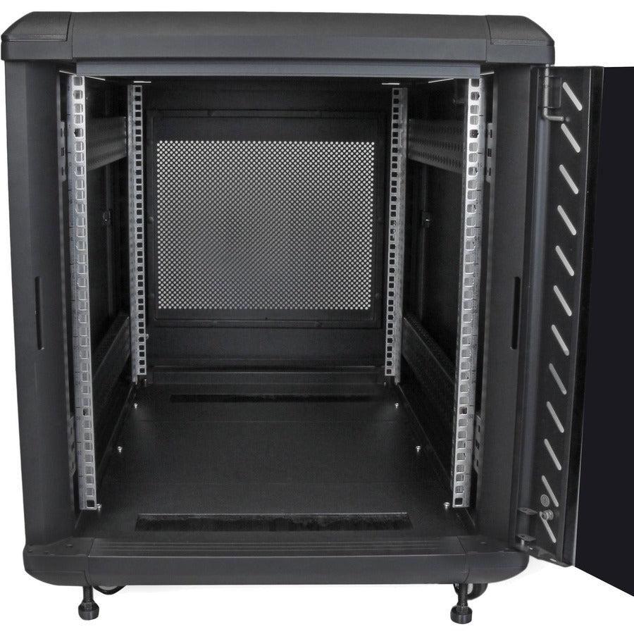 12U Server Rack - 4-Post Lockable Data Center Cabinet | StarTech.com RK1236BKF