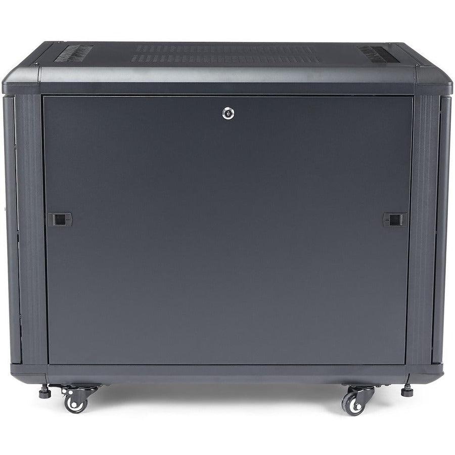 12U Server Rack - 4-Post Lockable Data Center Cabinet | StarTech.com RK1236BKF