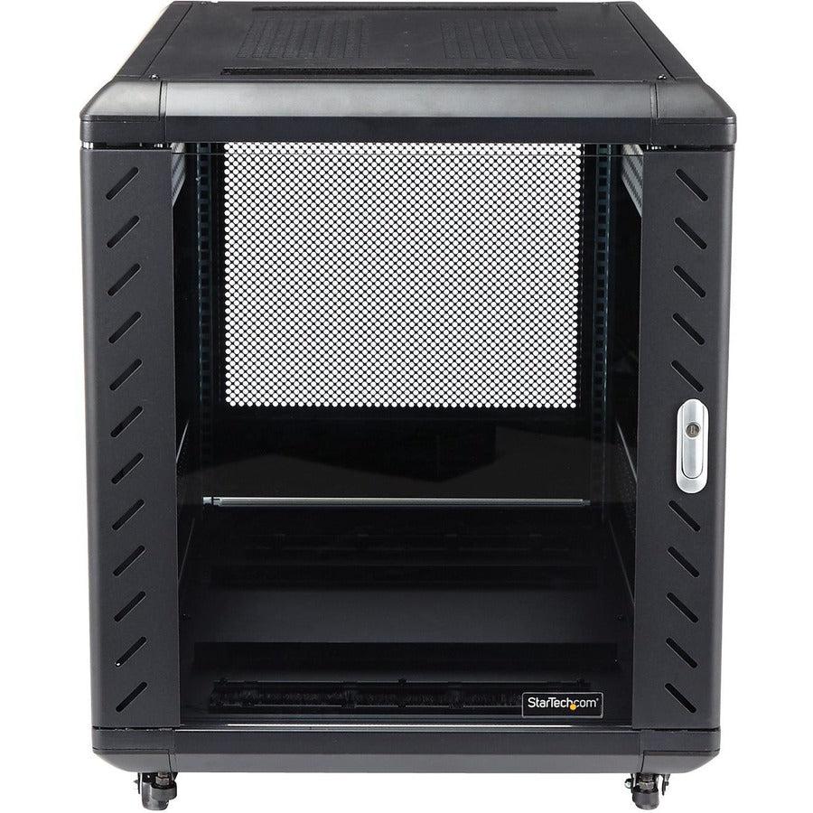 12U Server Rack - 4-Post Lockable Data Center Cabinet | StarTech.com RK1236BKF
