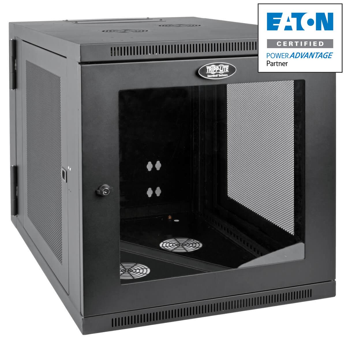 12U Server Rack Wall Mount - SmartRack Enclosure with Hinged Back | Tripp Lite SRW12US33G