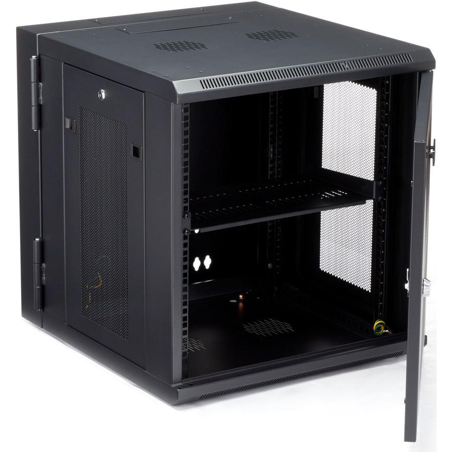 12U Wall Mount Network Cabinet - 4-Post Hinged Enclosure | StarTech.com RK1224WALHM