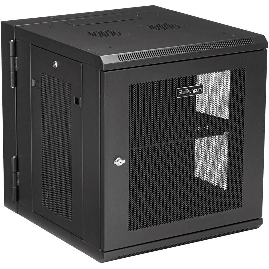 12U Wall Mount Network Cabinet - 4-Post Hinged Enclosure | StarTech.com RK1224WALHM
