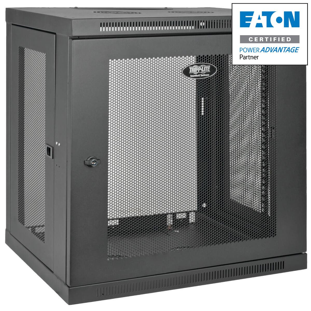 12U Wall-Mount Rack Enclosure - Low-Profile Switch-Depth Cabinet | TecISoft SRW12U