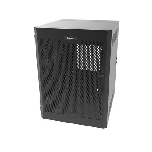 12U Wall Mount Server Cabinet - Swing Out Network Enclosure with Perforated Door | C2G SWM12RUPD-26-26