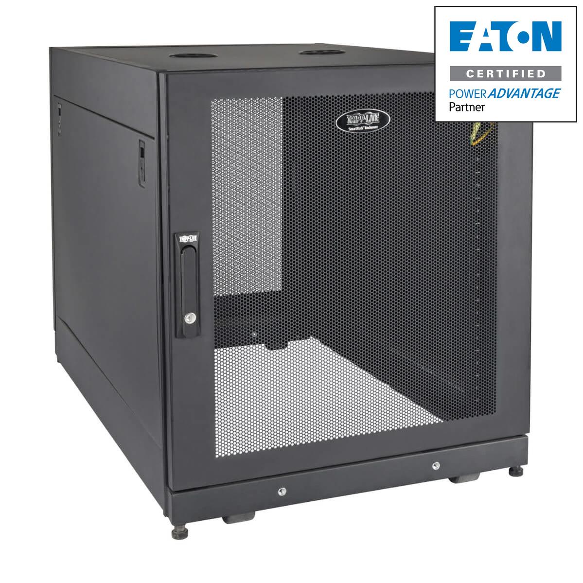 14U Server Rack Enclosure - Extra Deep SmartRack with Doors | TecISoft SR14UBDP