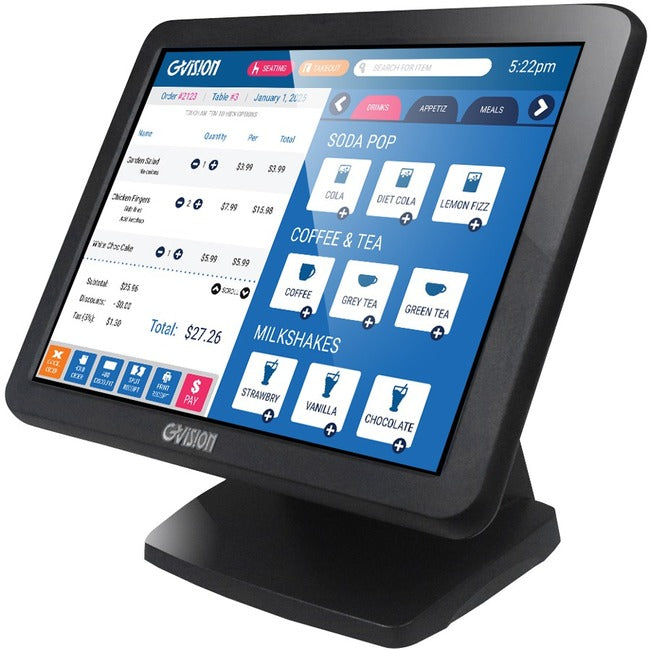 15 Inch Touchscreen Monitor POS - 5-Wire Resistive Display | GVision V15DX-AB-459G