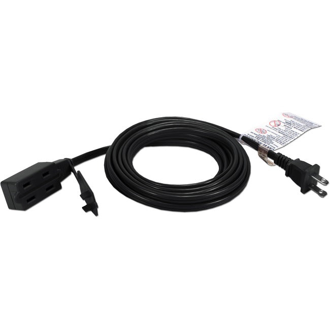 15Ft 3 Outlet 2 Prong Power,Extension Cord Ac Male To Female