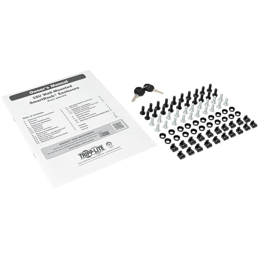 15U Wall Mount Rack Switch-Depth - SmartRack Enclosure Hinged Back | Tripp Lite SRW15US