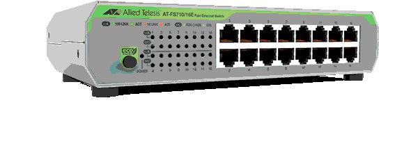 16 Port Fast Ethernet Switch - Unmanaged Network Solution | Tecisoft AT-FS710/16E-60