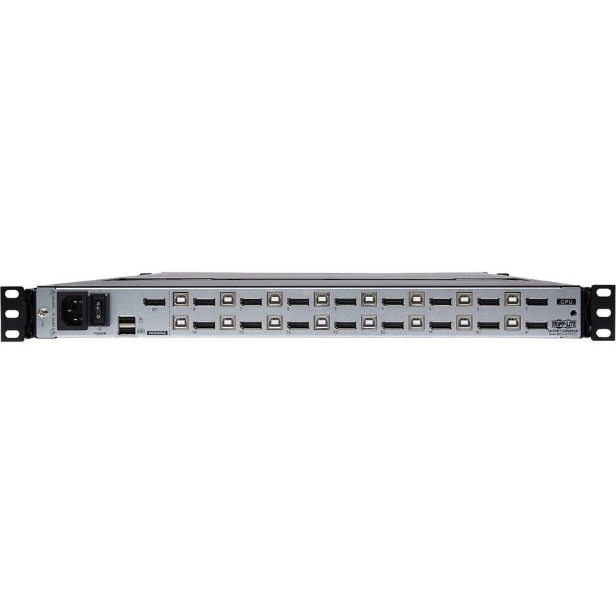 16-Port KVM Switch Console, 17 in. LCD, DisplayPort, 1U - Tripp Lite B030-DP16-17D