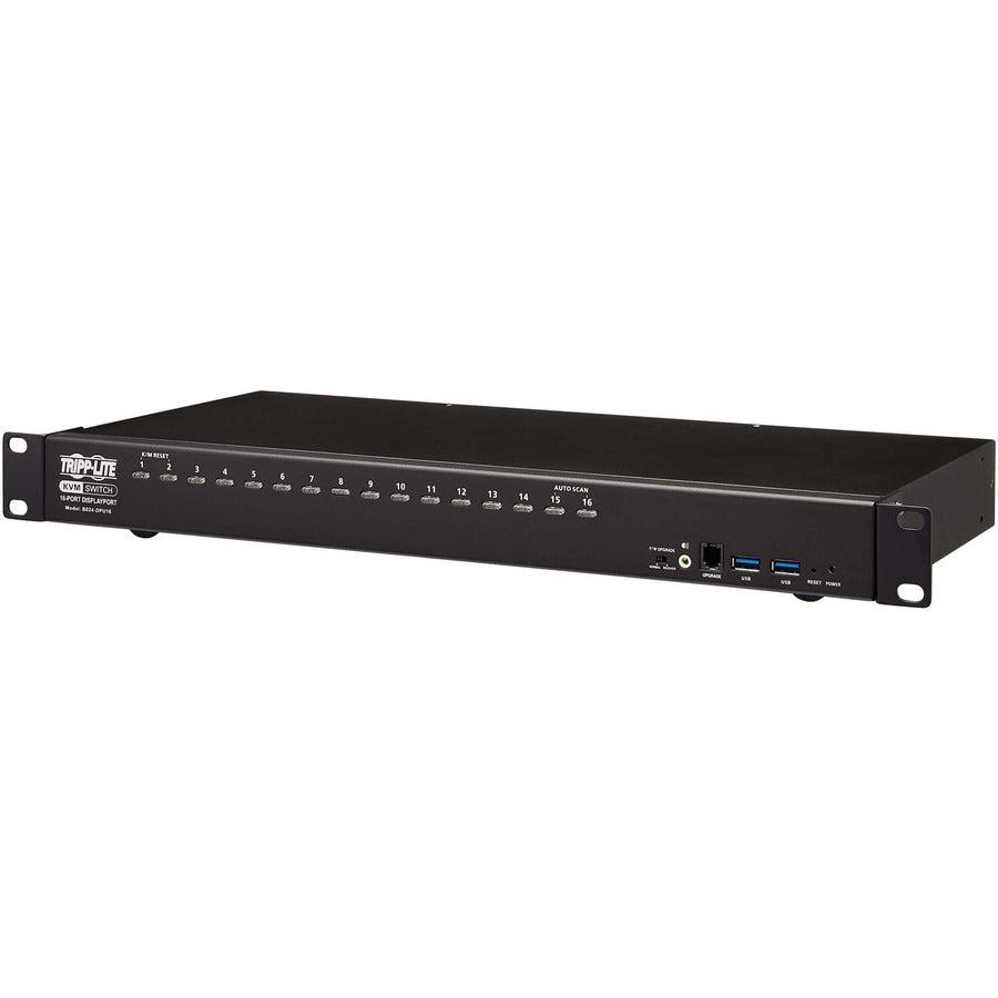16-Port Rack Mount DP/USB KVM Switch, 1U - Tripp Lite - Eaton B024-DPU16