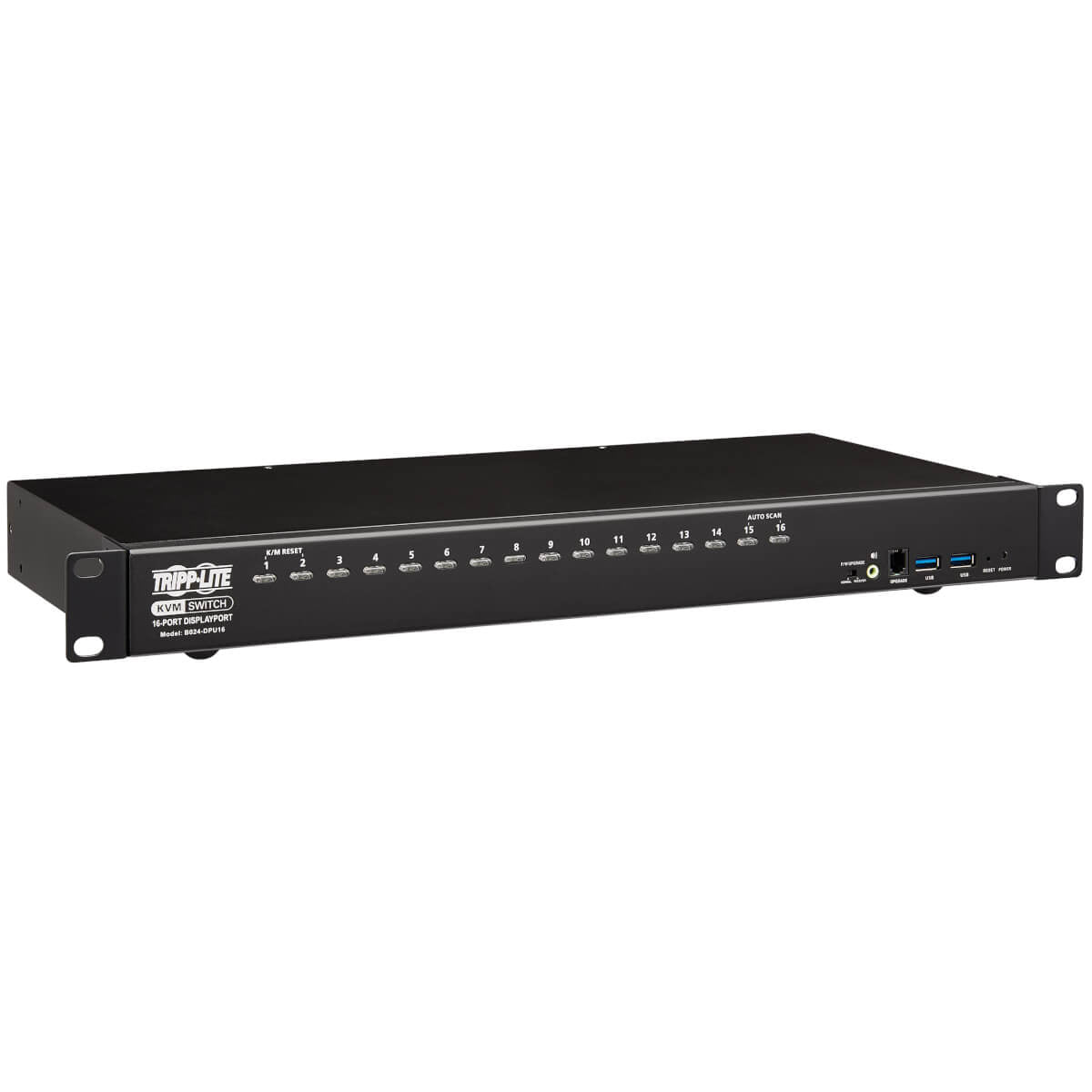 16-Port Rack Mount DP/USB KVM Switch, 1U - Tripp Lite - Eaton B024-DPU16