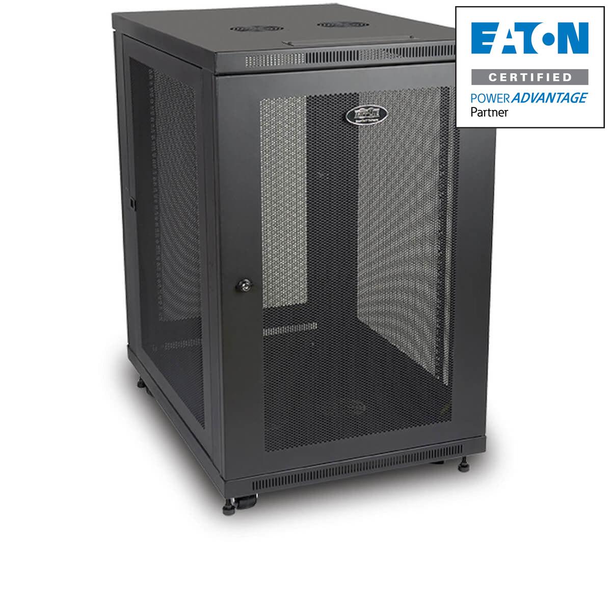 18U Mid-Depth Rack Enclosure Cabinet - Data Center Server Rack | TeciSoft SR18UB