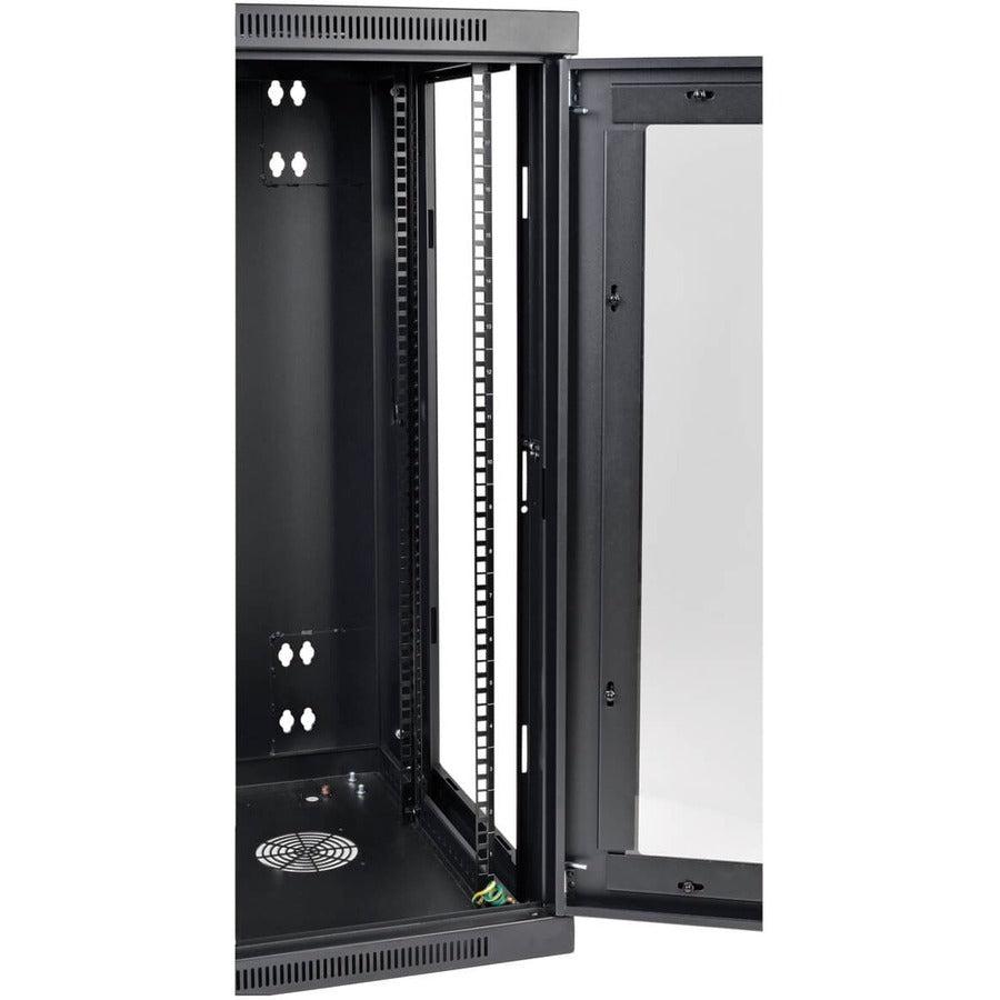 18U Wall Mount Server Rack - Low-Profile Switch-Depth Cabinet | Tripp Lite SRW18USG
