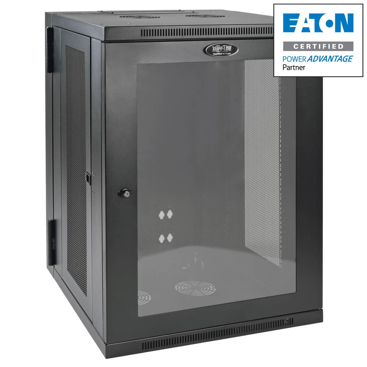 18U Wall Mount Server Rack - Low-Profile Switch-Depth Cabinet | Tripp Lite SRW18USG