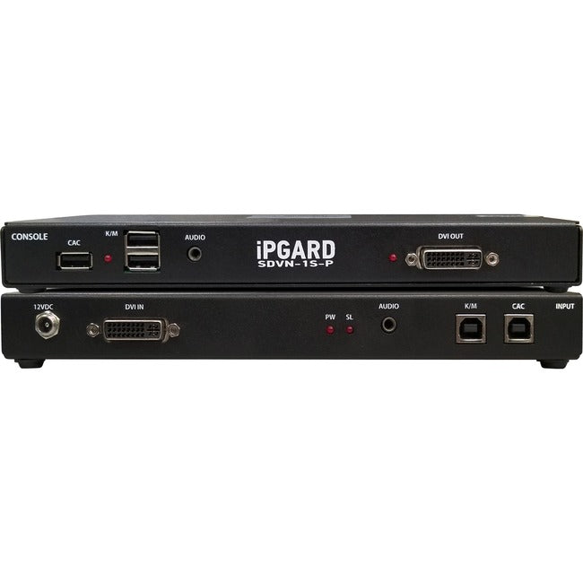 iPGARD Secure 1-Port, Single-Head DVI KVM Switch with Dedicated CAC Port & 4K Support SDVN-1S-P