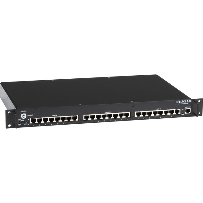 1U Rack Mount Network Switch - 8 Port RJ45 A/B Failover Switch | Black Box NBSALL8MGR