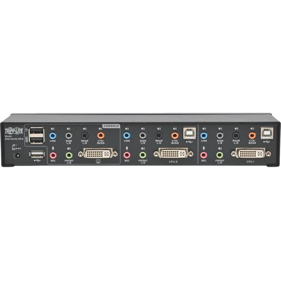 2-Port DVI Dual-Link USB KVM Switch with Audio and Cables | Tripp Lite B004-DUA2-HR-K