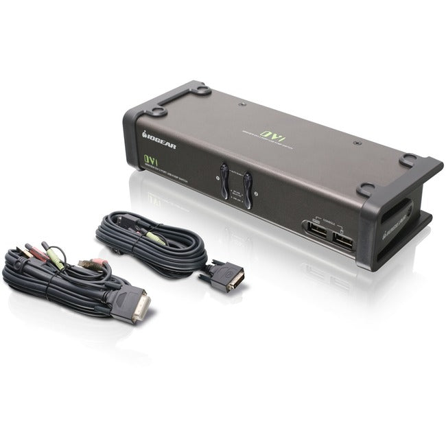 2-Port DVI KVMP Switch USB Audio - TAA Compliant Desktop Switching | TechSoft GCS1102
