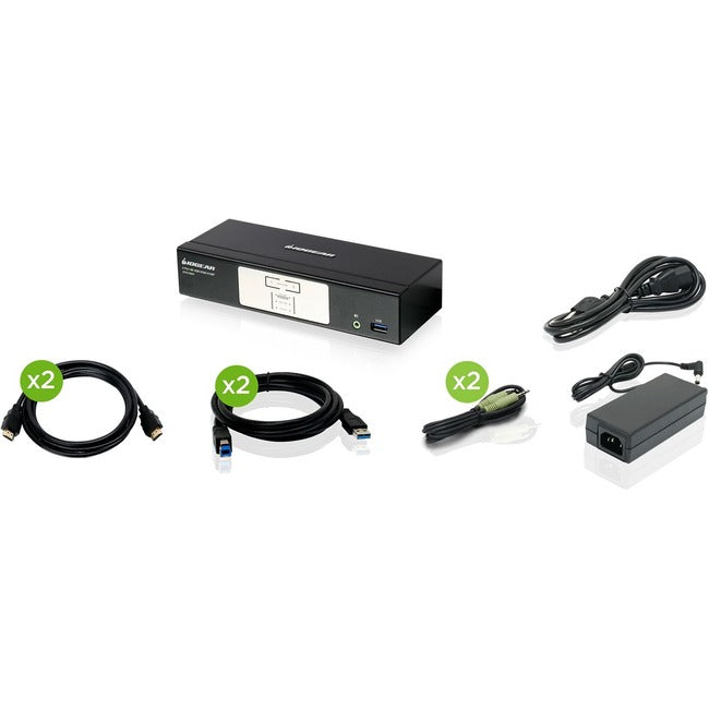 2 Port KVMP Switch - 4K HDMI USB 3.0 Hub Cinema Desktop Solution | IOGEAR GCS1932H