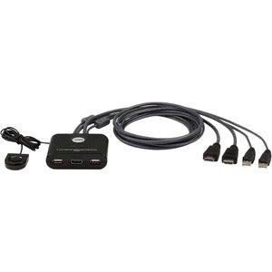 2-Port USB FHD HDMI Cable KVM Switch - CS22HF | TeciSoft