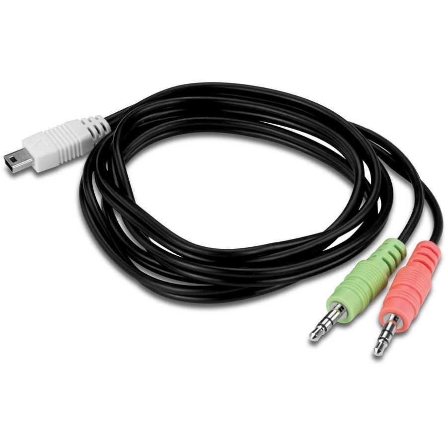2 Port USB KVM Switch Kit Audio VGA - Desktop Computer Control | TRENDnet TK-209K