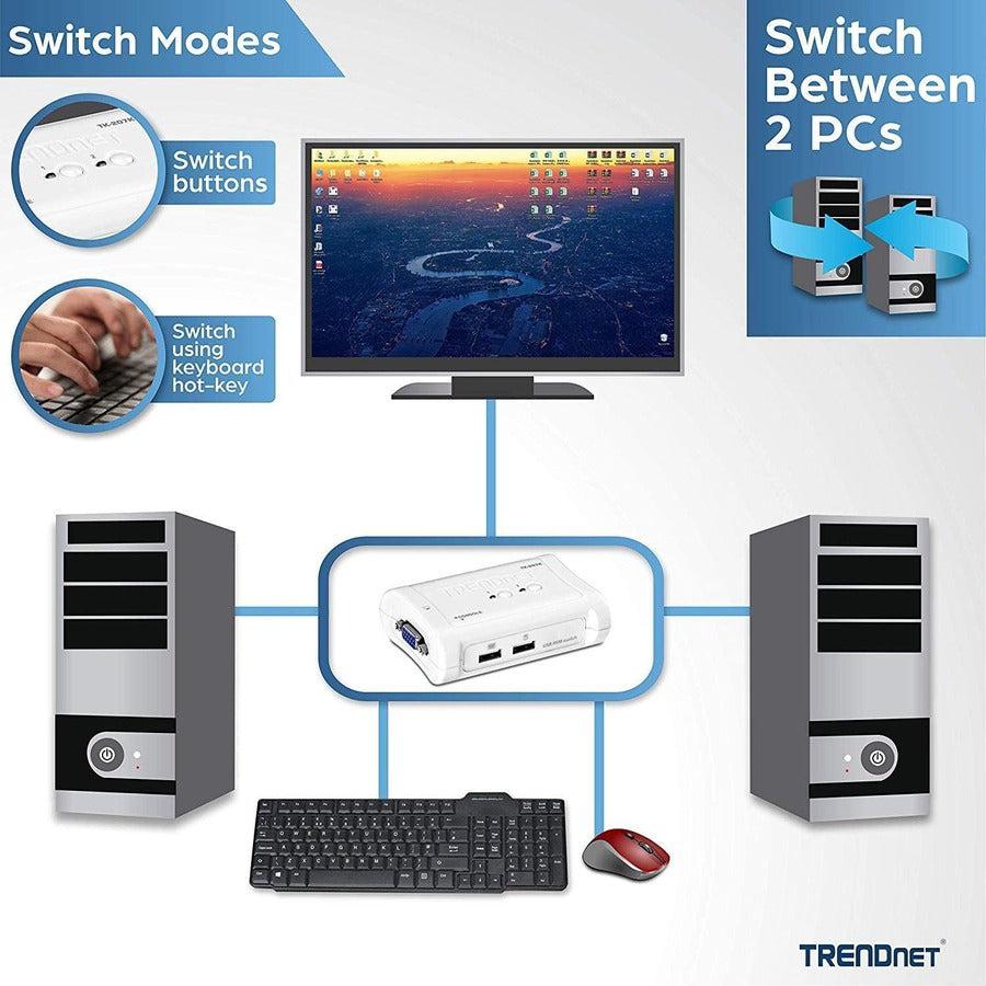 2-Port USB KVM Switch - TRENDnet TK-207K