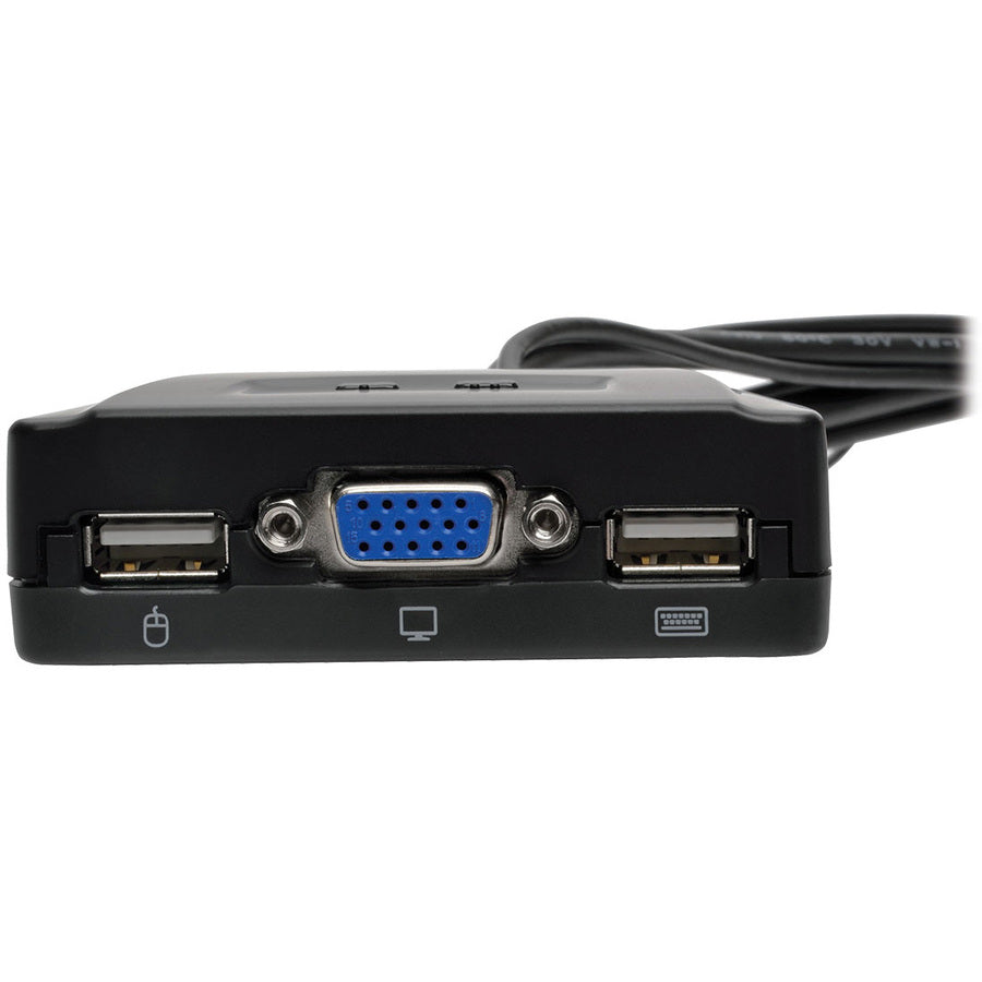 2-Port USB/VGA Cable KVM Switch with Cables and USB Peripheral Sharing B032-VU2