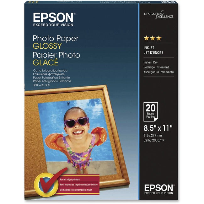 20 Sheet 8.5X11 Ltr Photo Paper,