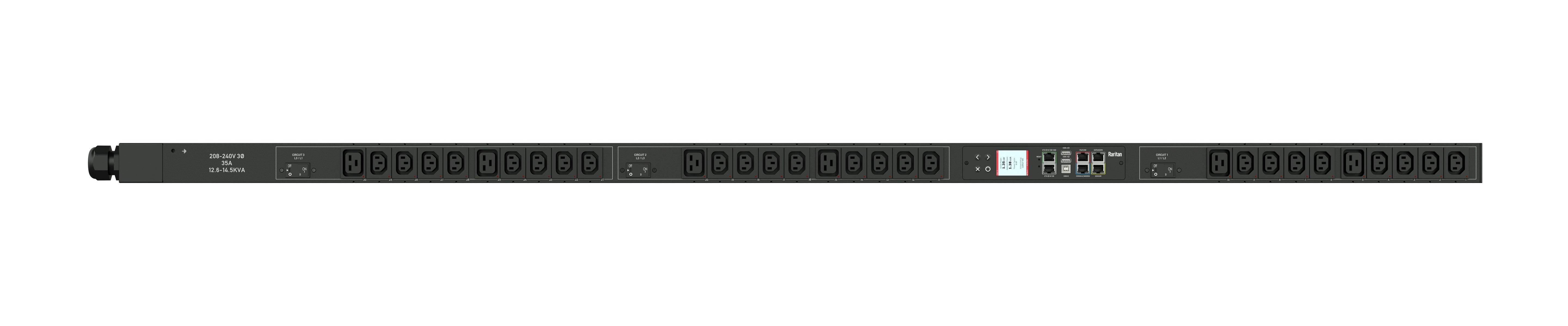 208V 3-Phase Metered PDU | Raritan PX3-4666V-C5 - 30 Outlet Power Distribution Unit | TechSoft
