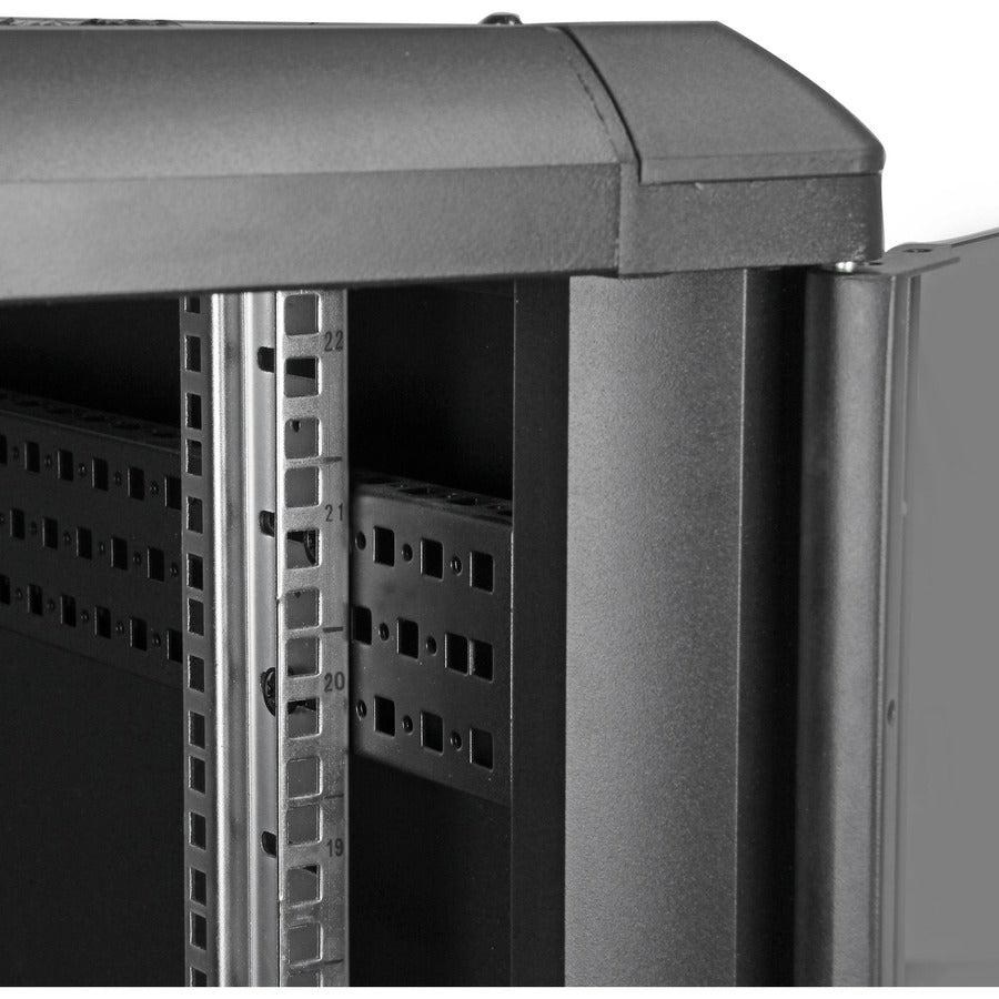 22U Server Rack Cabinet - Lockable Freestanding Data Rack | StarTech.com RK2236BKF