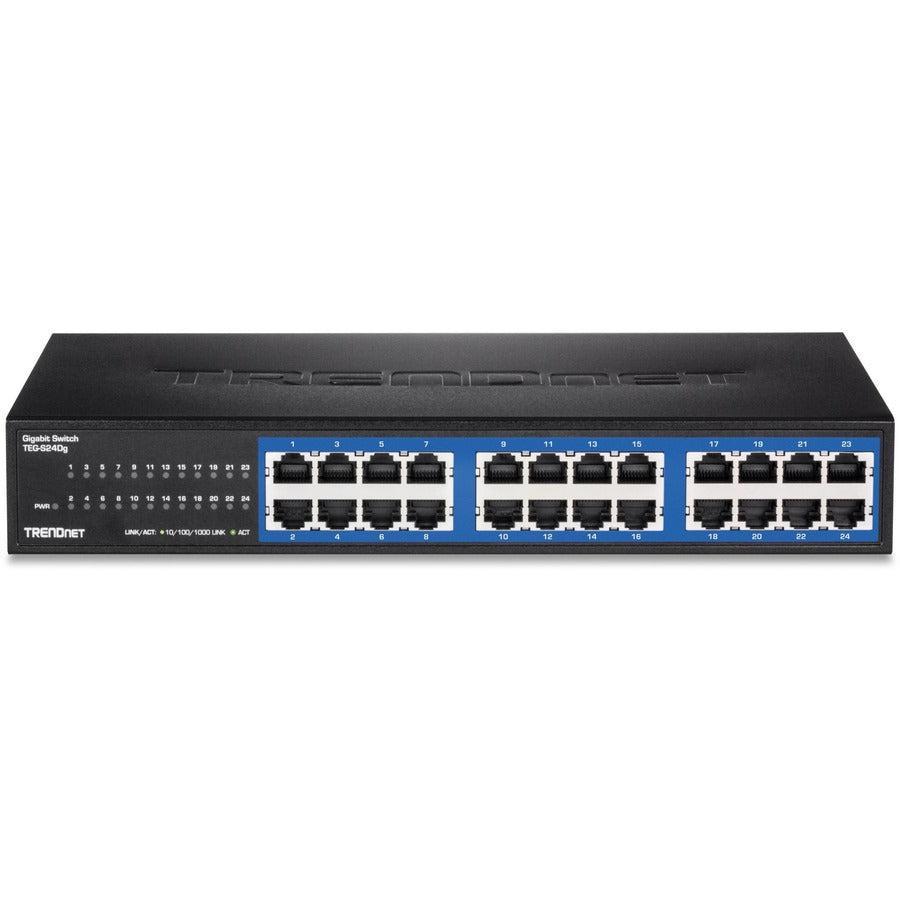 24-Port Gigabit Ethernet Switch - TRENDnet Desktop Switch | TeciSoft TEG-S24DG
