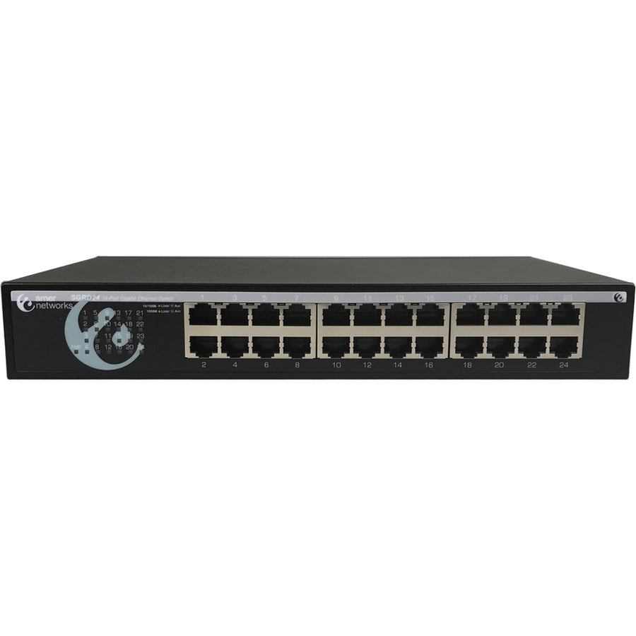 24 Port Gigabit Ethernet Switch - Unmanaged Metal Housing Switch | AMER NETWORKS SGRD24