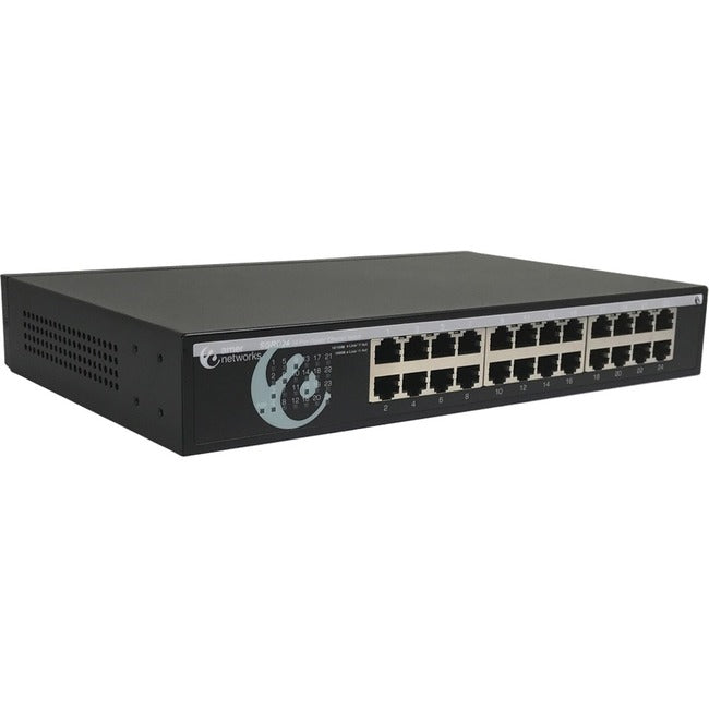 24 Port Gigabit Ethernet Switch - Unmanaged Metal Housing Switch | AMER NETWORKS SGRD24