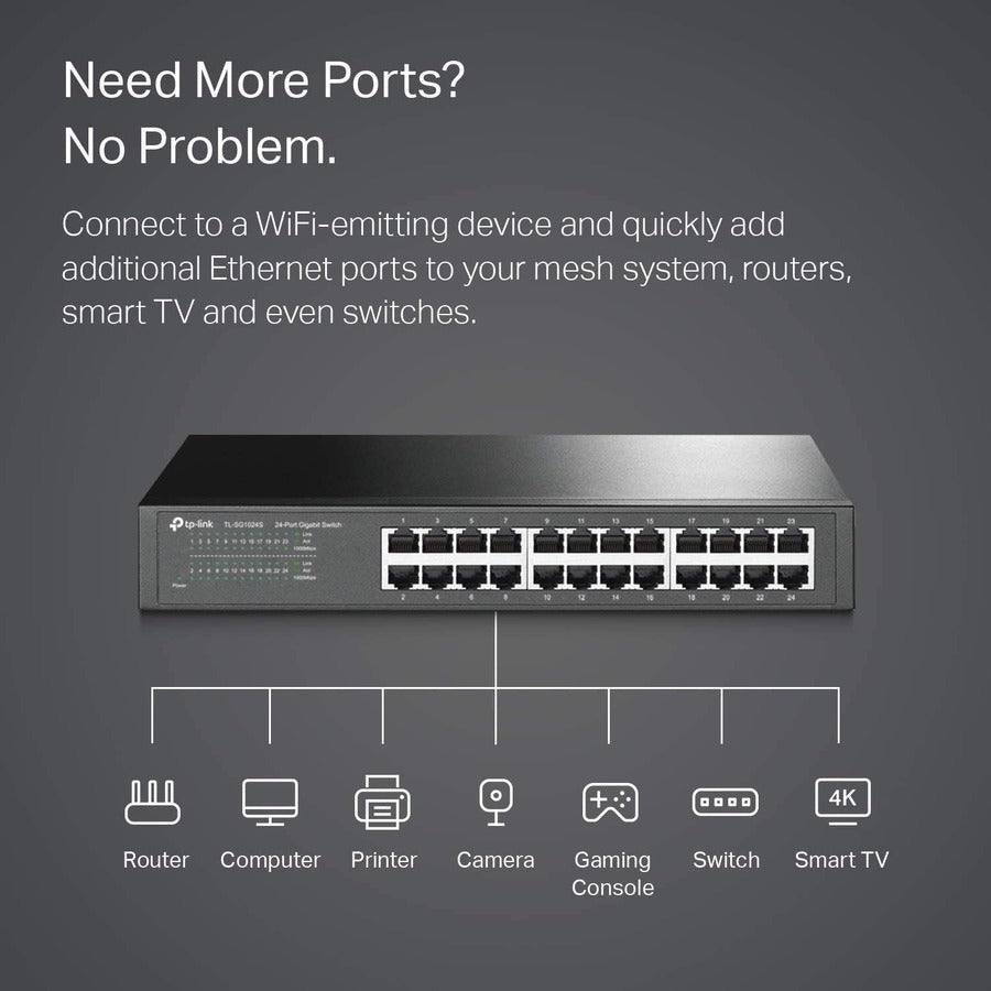 24 Port Gigabit Switch - TP-Link TL-SG1024S Desktop/Rackmount | TeCiSoft
