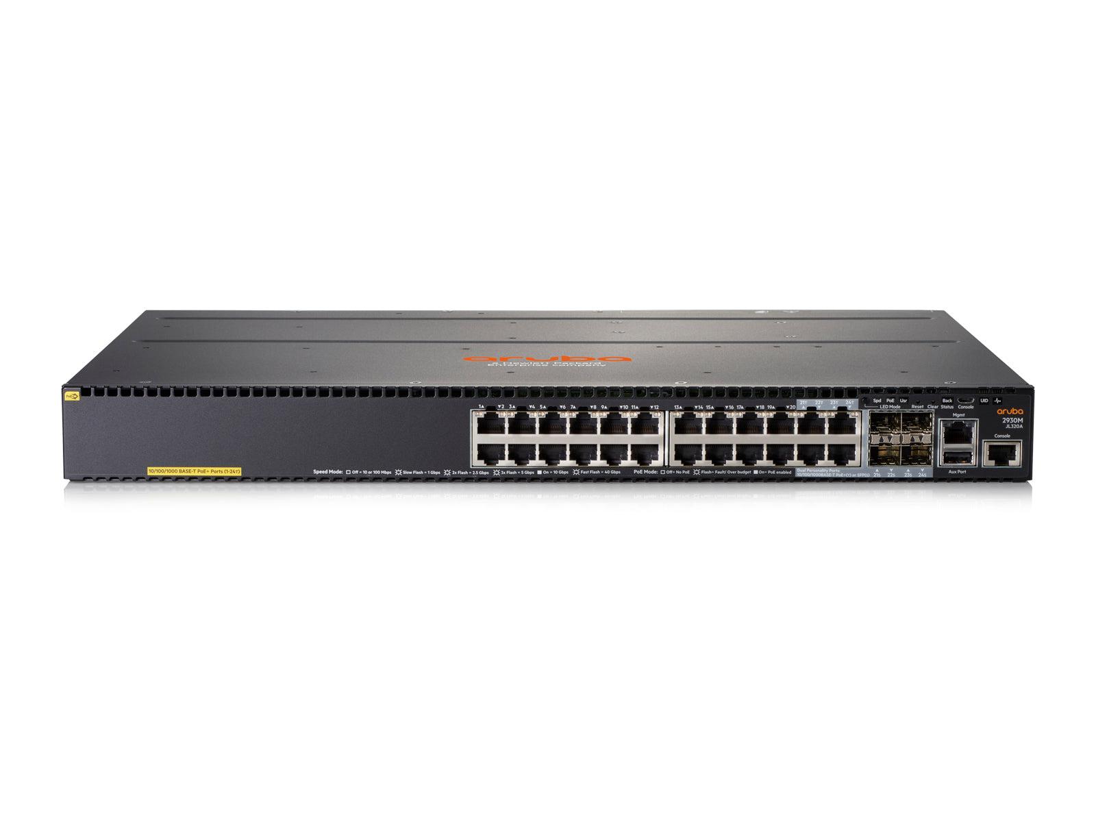 24 Port PoE Switch - HPE Aruba 2930M Managed Stackable | TechSoft JL320A