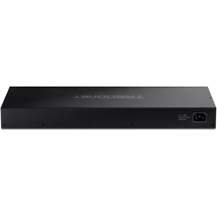 TRENDnet 26-Port Gigabit PoE+ Switch, 24 x 30W PoE+ Ports, 2 Gigabit SFP Slots, 380W PoE Budget, 52Gbps Switching Capacity, 1U 19 Rack Mountable TPE-TG262