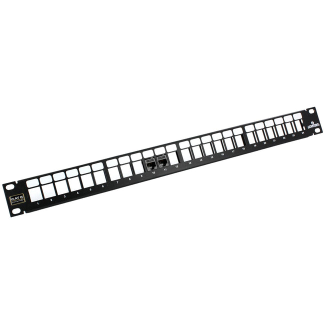 24Port 1U Patch Panel With,Extreme Jacks Black