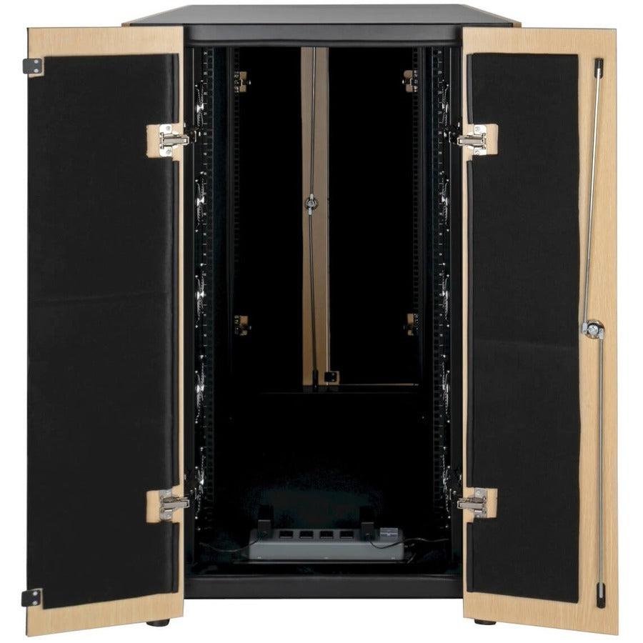 24U Sound Proof Server Rack - Quiet Enclosure with Noise Suppression | Tripp Lite SRQ24U