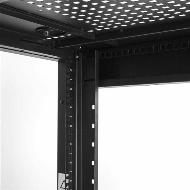 25U Server Rack Cabinet - 4-Post Freestanding Data Center Rack with Lockable Doors | StarTech.com RK2537BKM