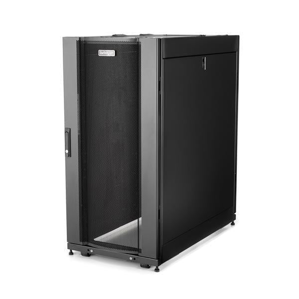 25U Server Rack Cabinet - 4-Post Freestanding Data Center Rack with Lockable Doors | StarTech.com RK2537BKM