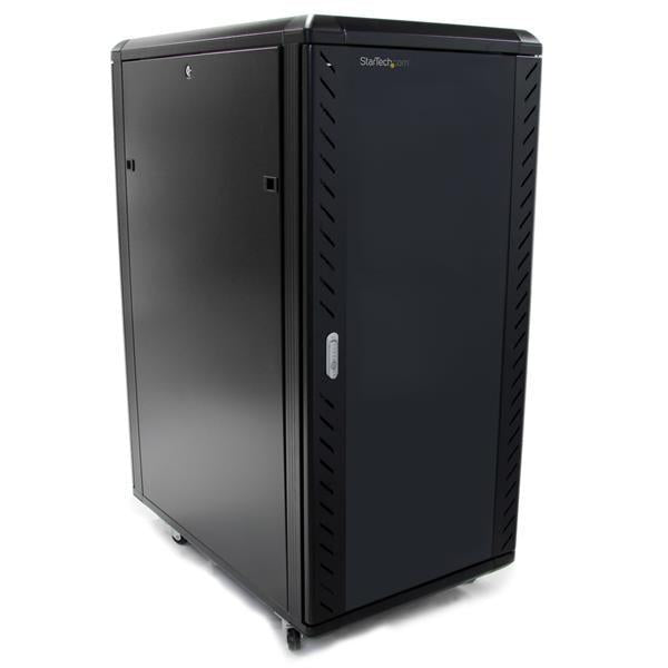 25U Server Rack Cabinet - StarTech 4-Post Lockable 19" Data Center Enclosure | TechSoft RK2536BKF