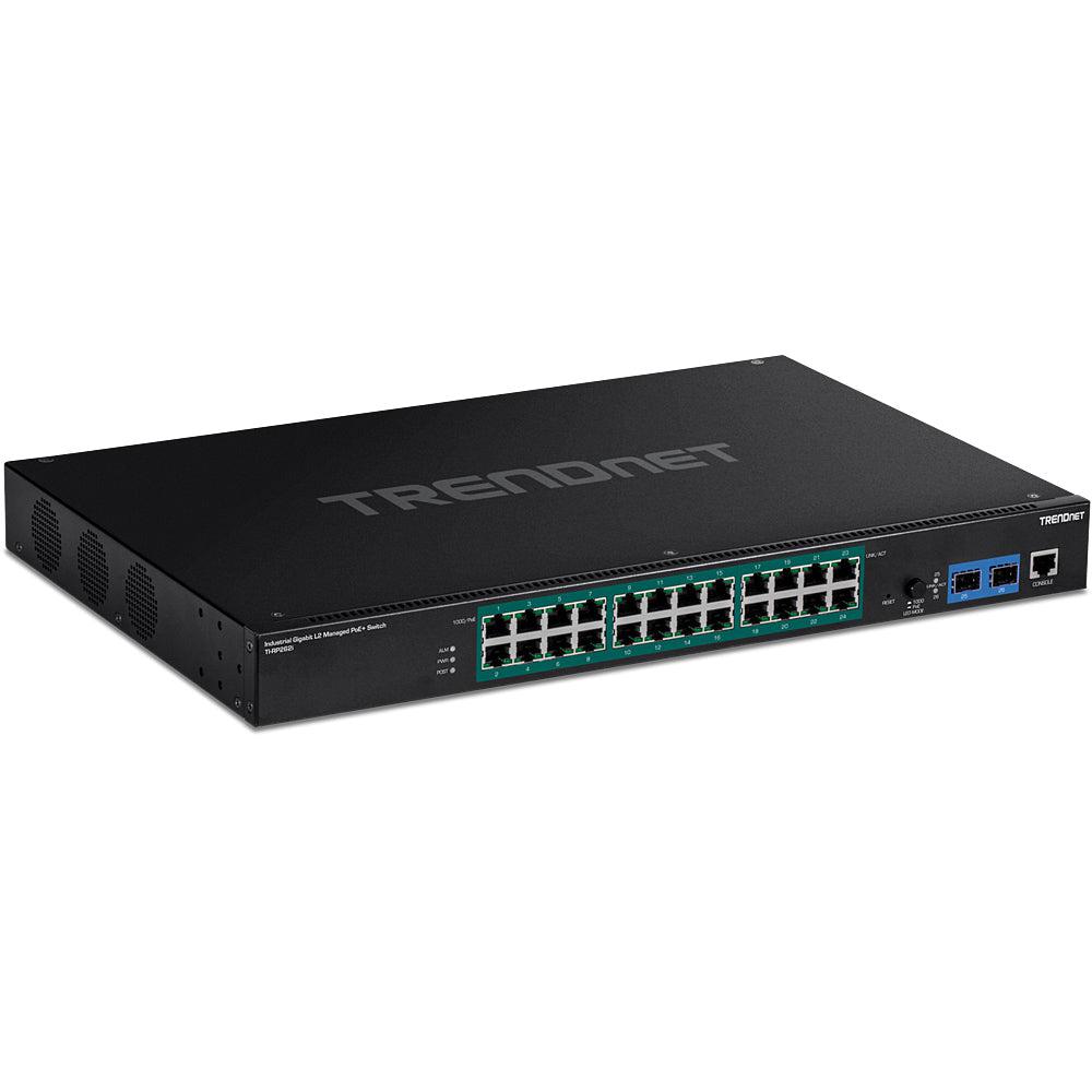 26 Port Industrial Gigabit L2 Managed PoE+ Rackmount Switch | TRENDnet TI-RP262I