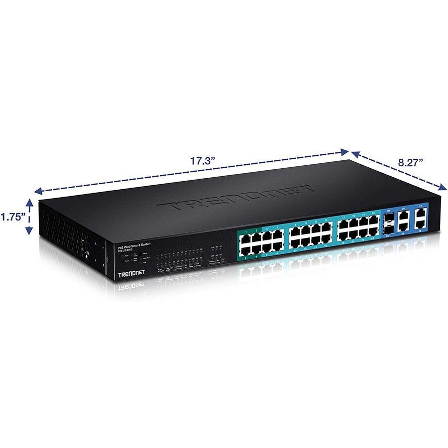 28-Port PoE Switch - Web Smart Power Over Ethernet Switch | TrendNet TPE-224WS